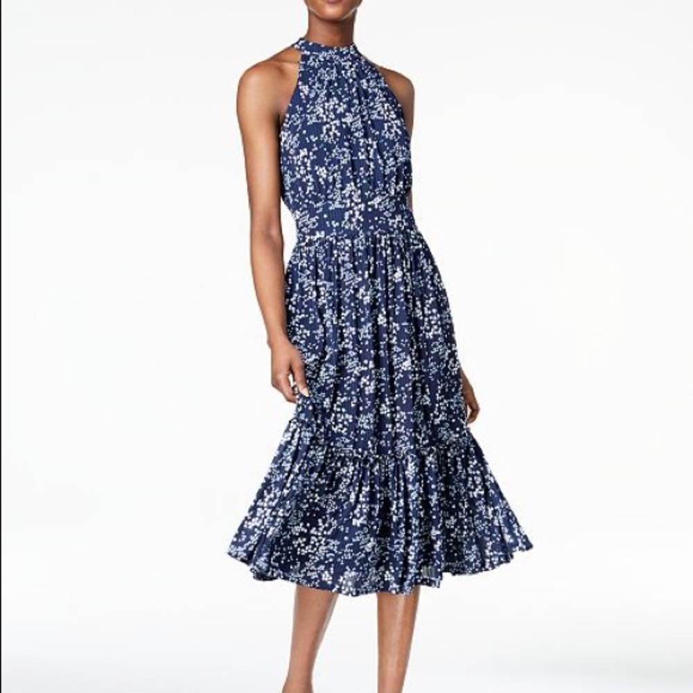 Michael Kors Floral Halter Midi Dress